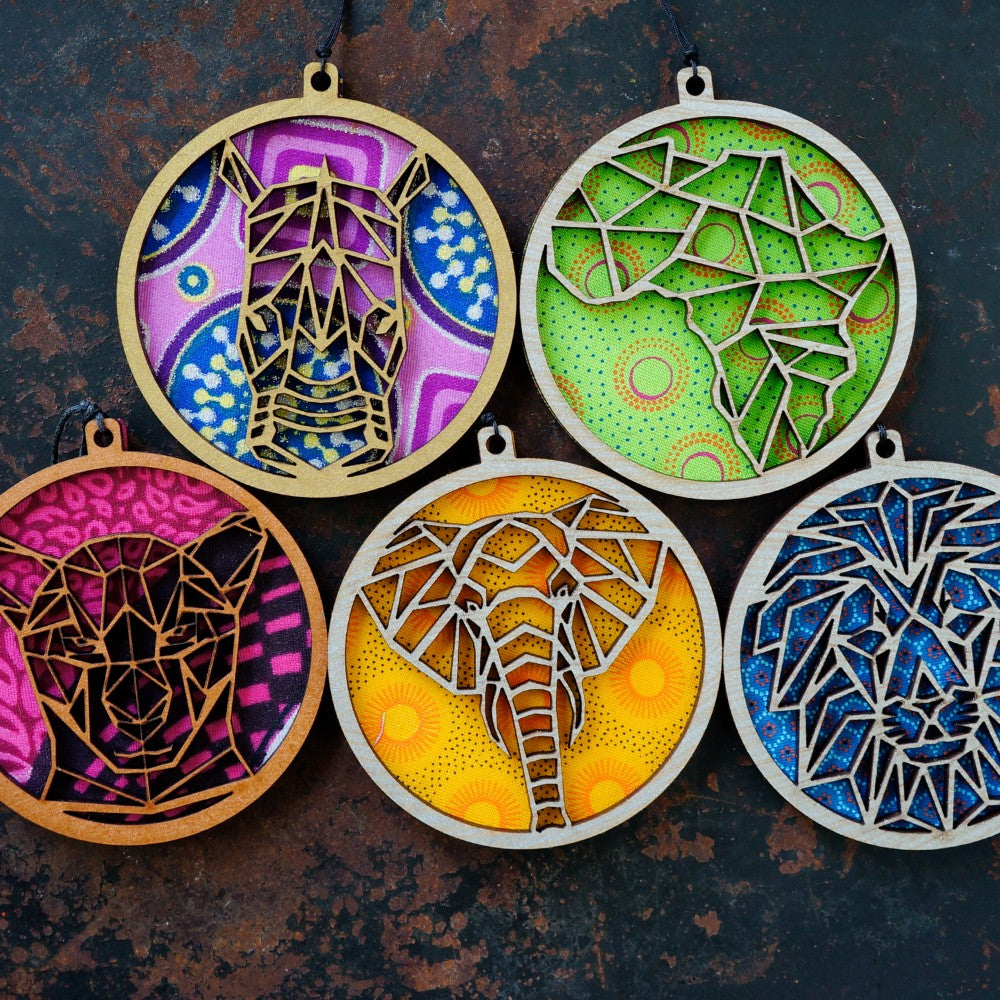 Laser Cut Wood and Fabric Decorations