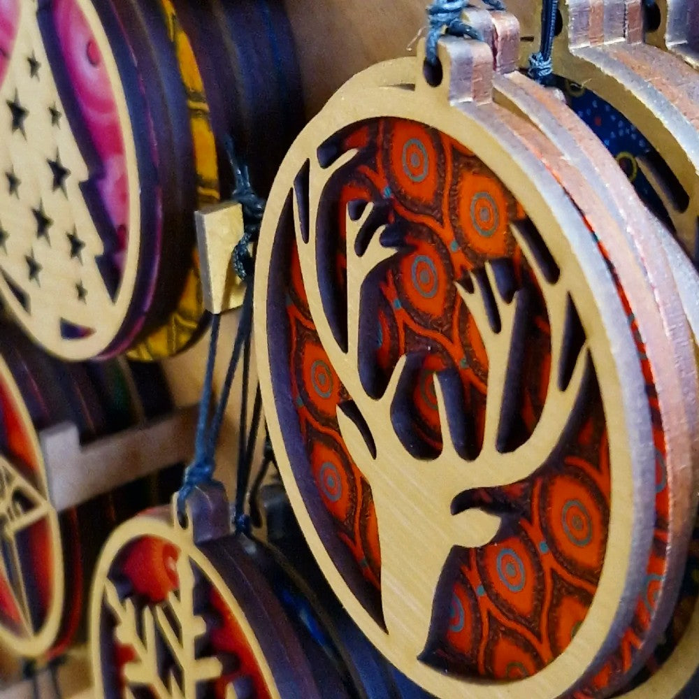 Laser Cut Wood and Fabric Decorations