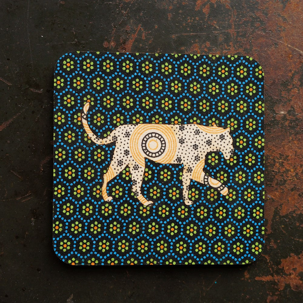 Leopard Shweshwe Coasters