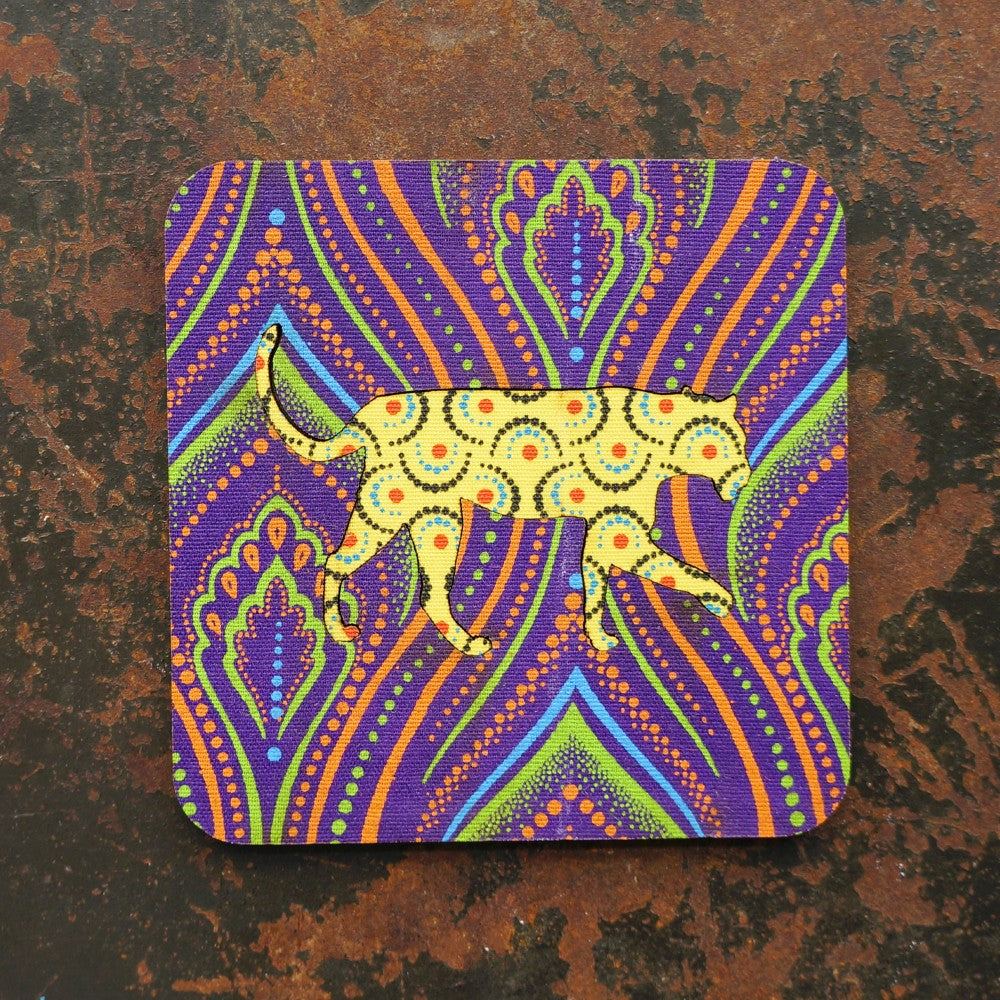 Leopard Shweshwe Coasters