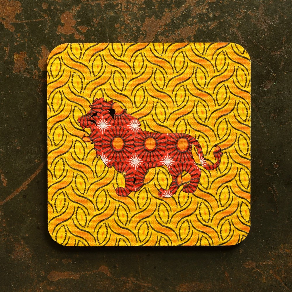Lion Shweshwe Coasters