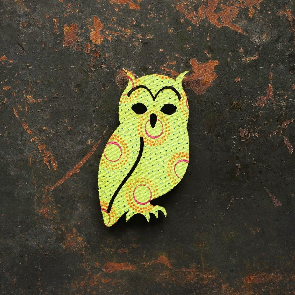 Shweshwe Owl Magnet