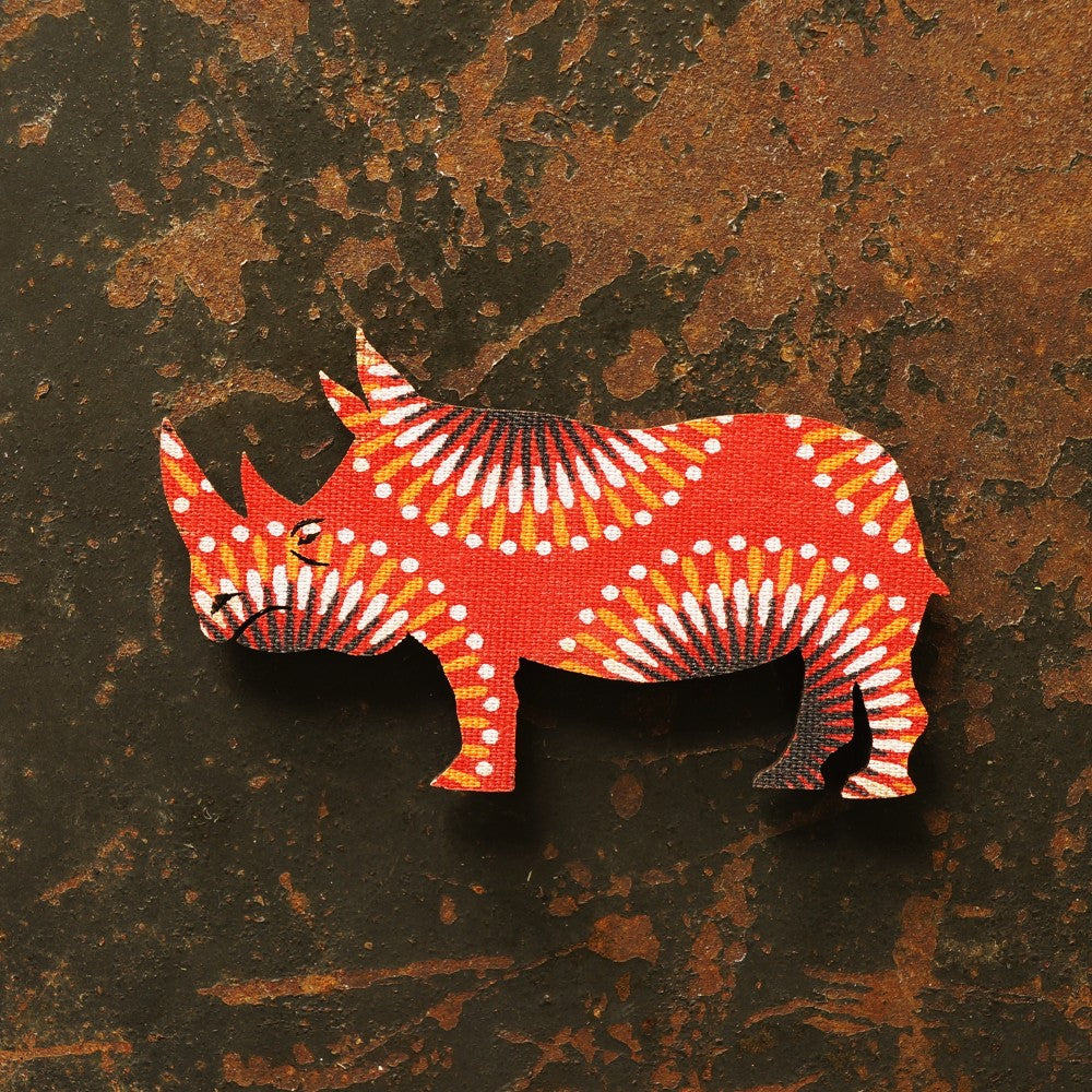Shweshwe Rhino Magnet