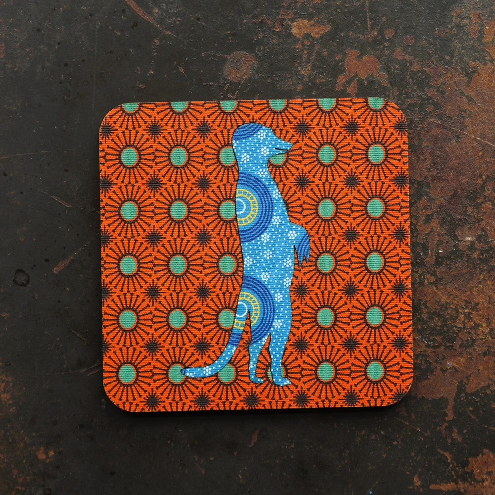 Meerkat Shweshwe Coasters