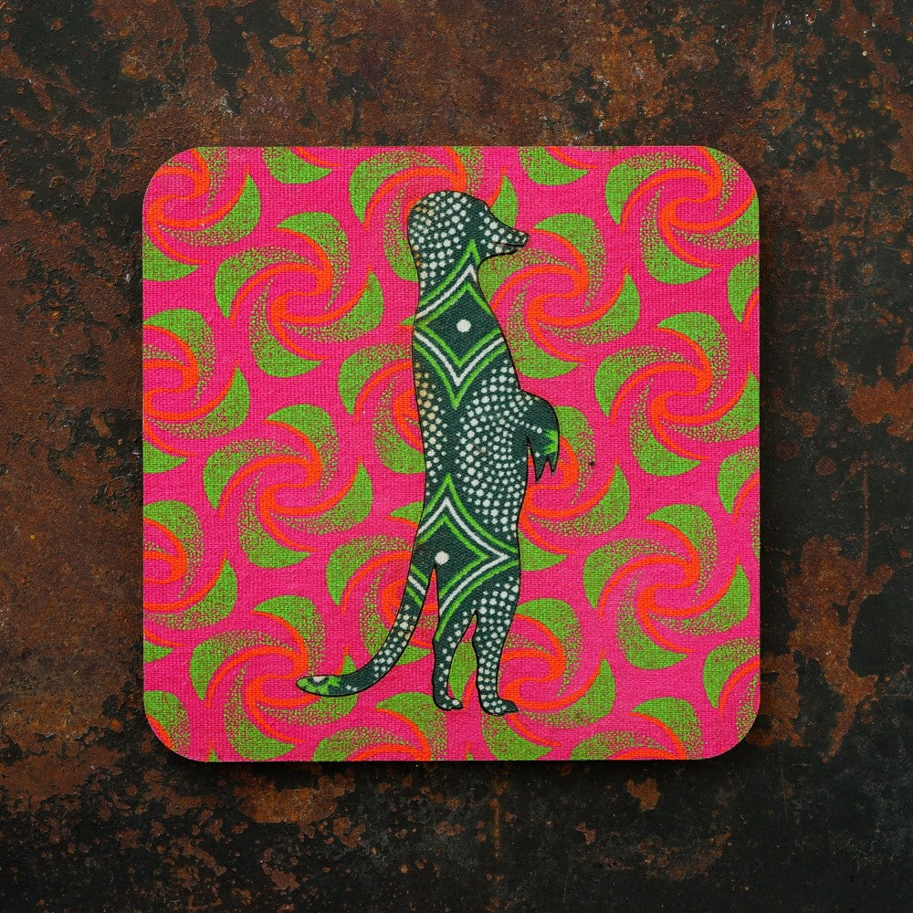 Meerkat Shweshwe Coasters