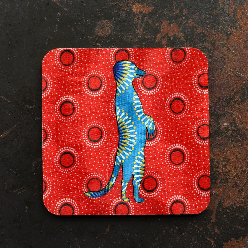 Meerkat Shweshwe Coasters
