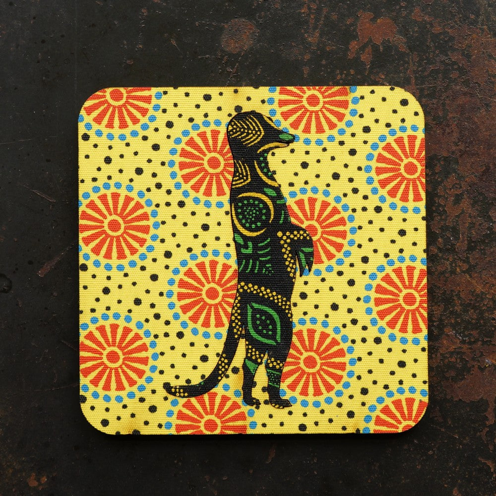 Meerkat Shweshwe Coasters