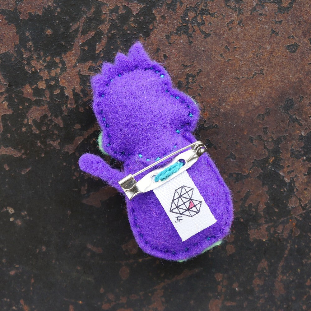 Felt Monkey Brooch