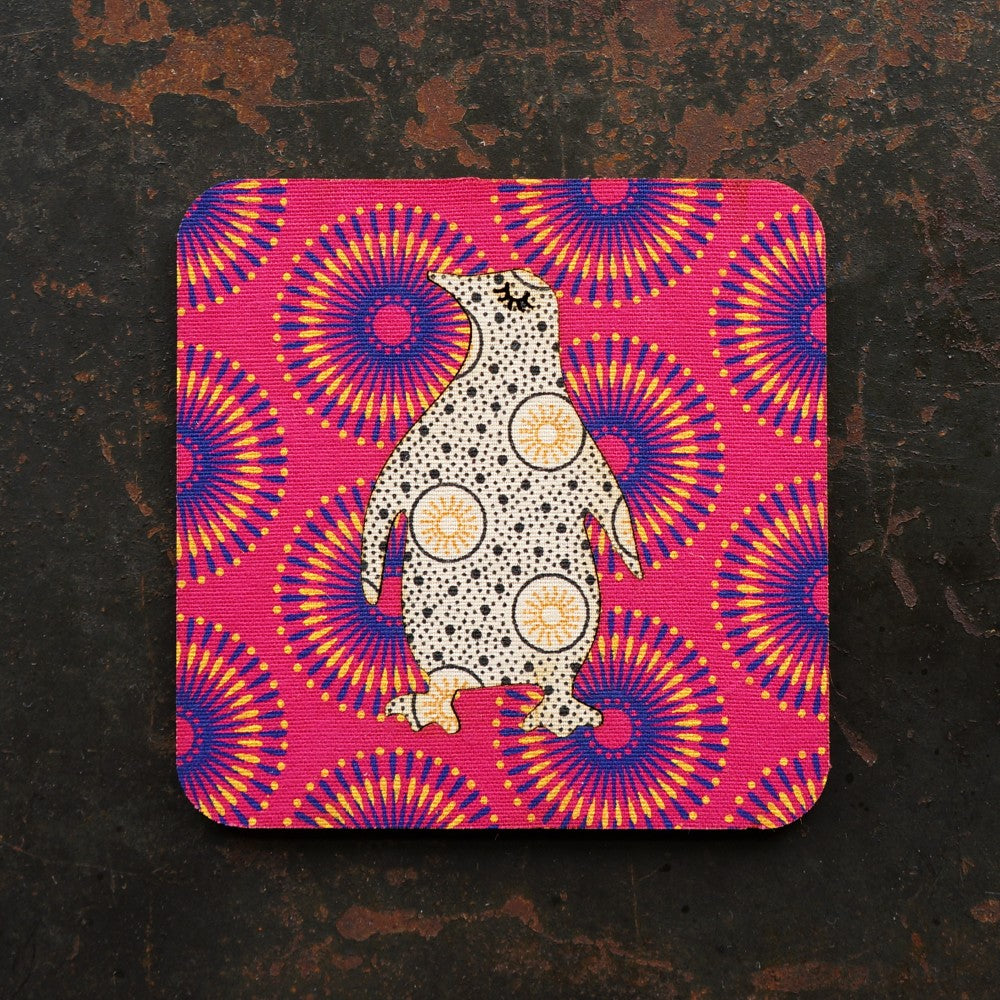 Penguin Shweshwe Coasters