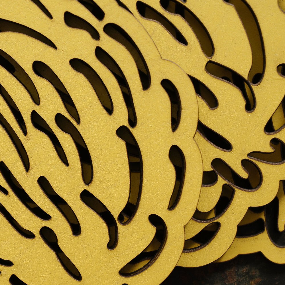 Green Pincushion Protea Coasters - Set of 4