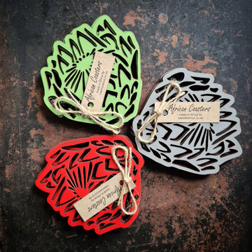 South African Protea Flower Coasters