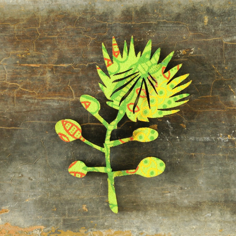 Protea Shweshwe Wooden Magnet
