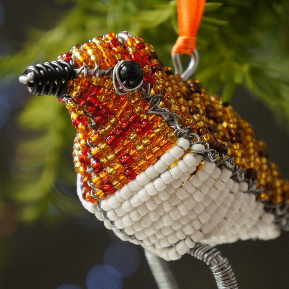 Handcrafted 3D Robin Christmas Decoration