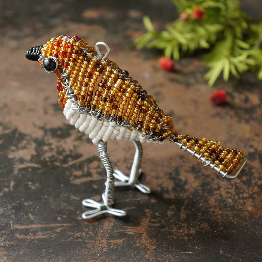 Handcrafted 3D Robin Christmas Decoration