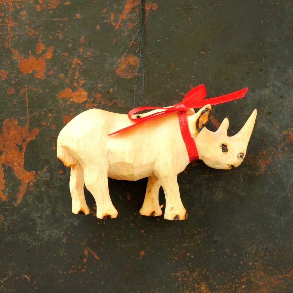 Rhino Wood Carving