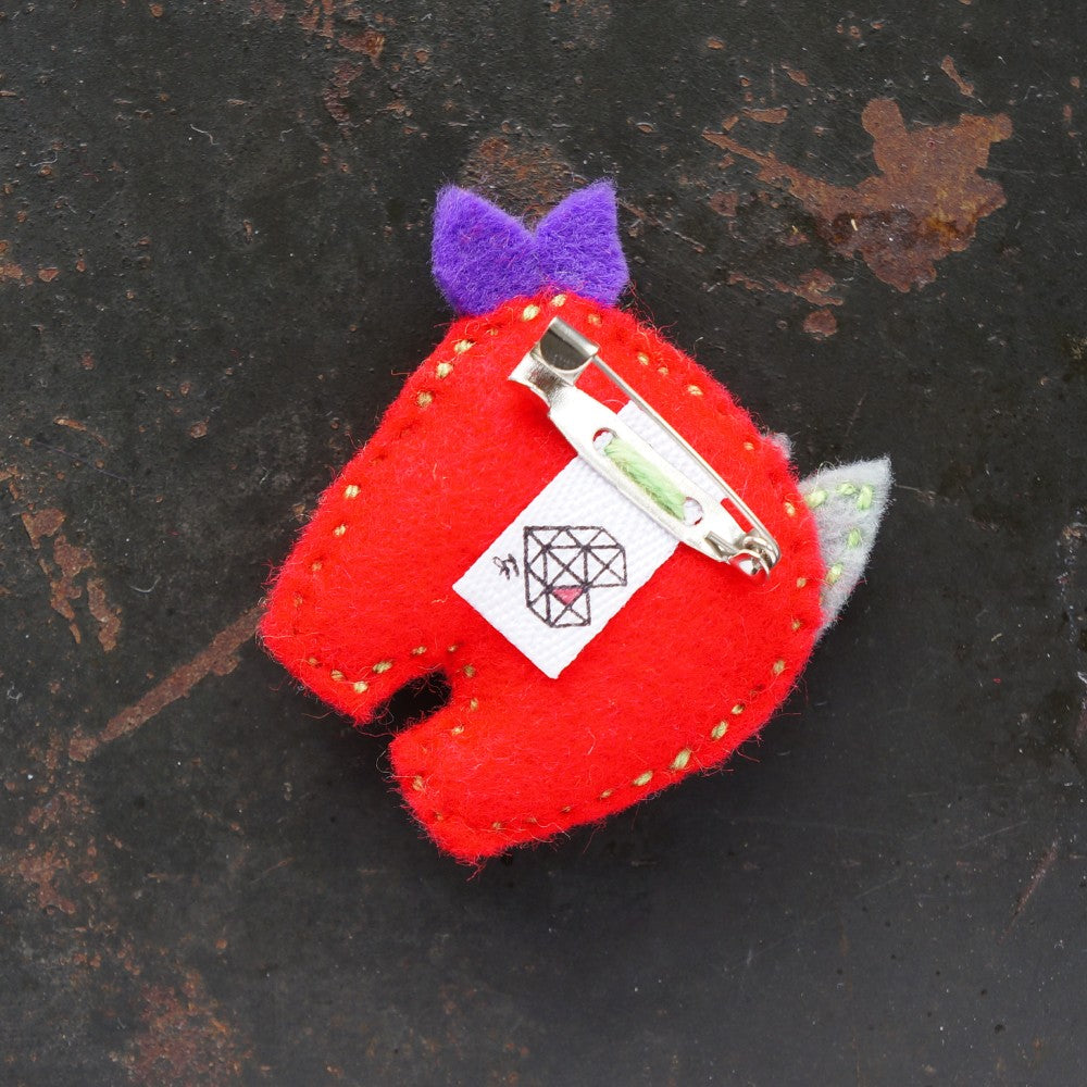 Felt Rhino Brooch