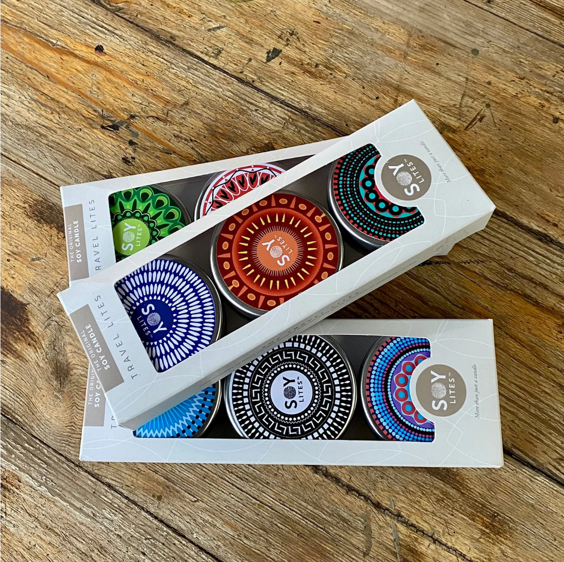 Shweshwe-Inspired Soy Travel Candle Gift Pack (3 x 55ml)