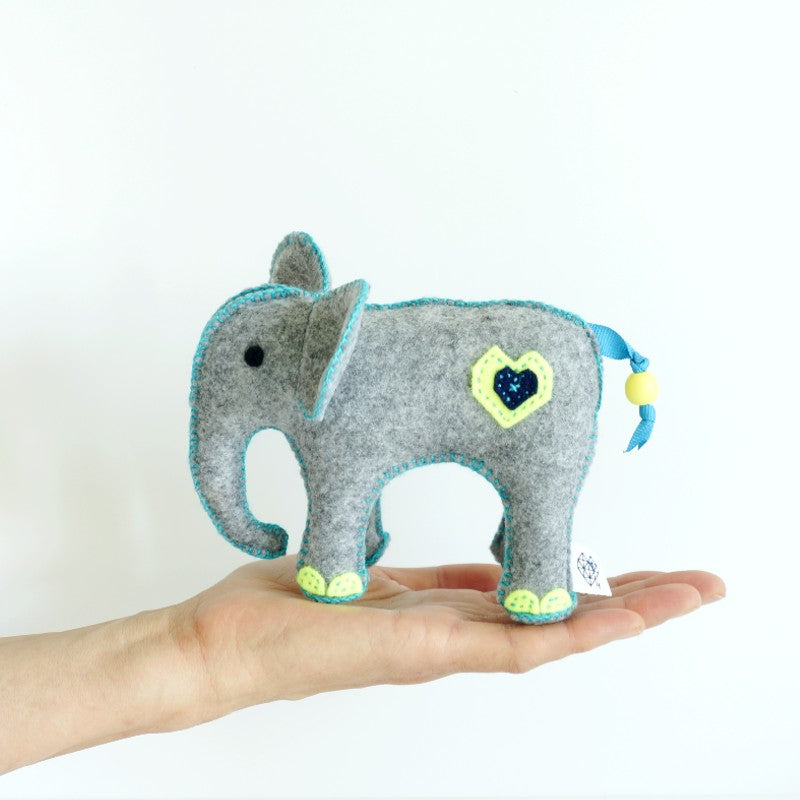 Hand-Sewn Felt Elephants
