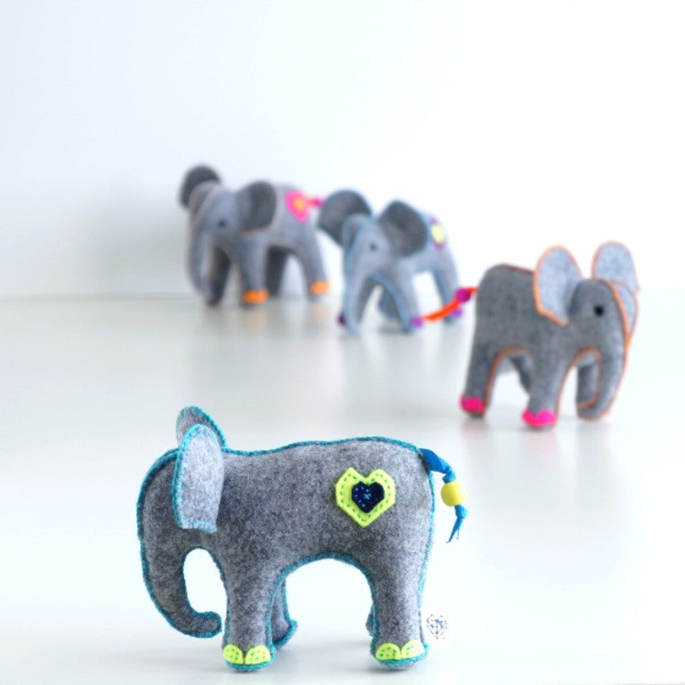 Handsewn Felt Elephant Softie