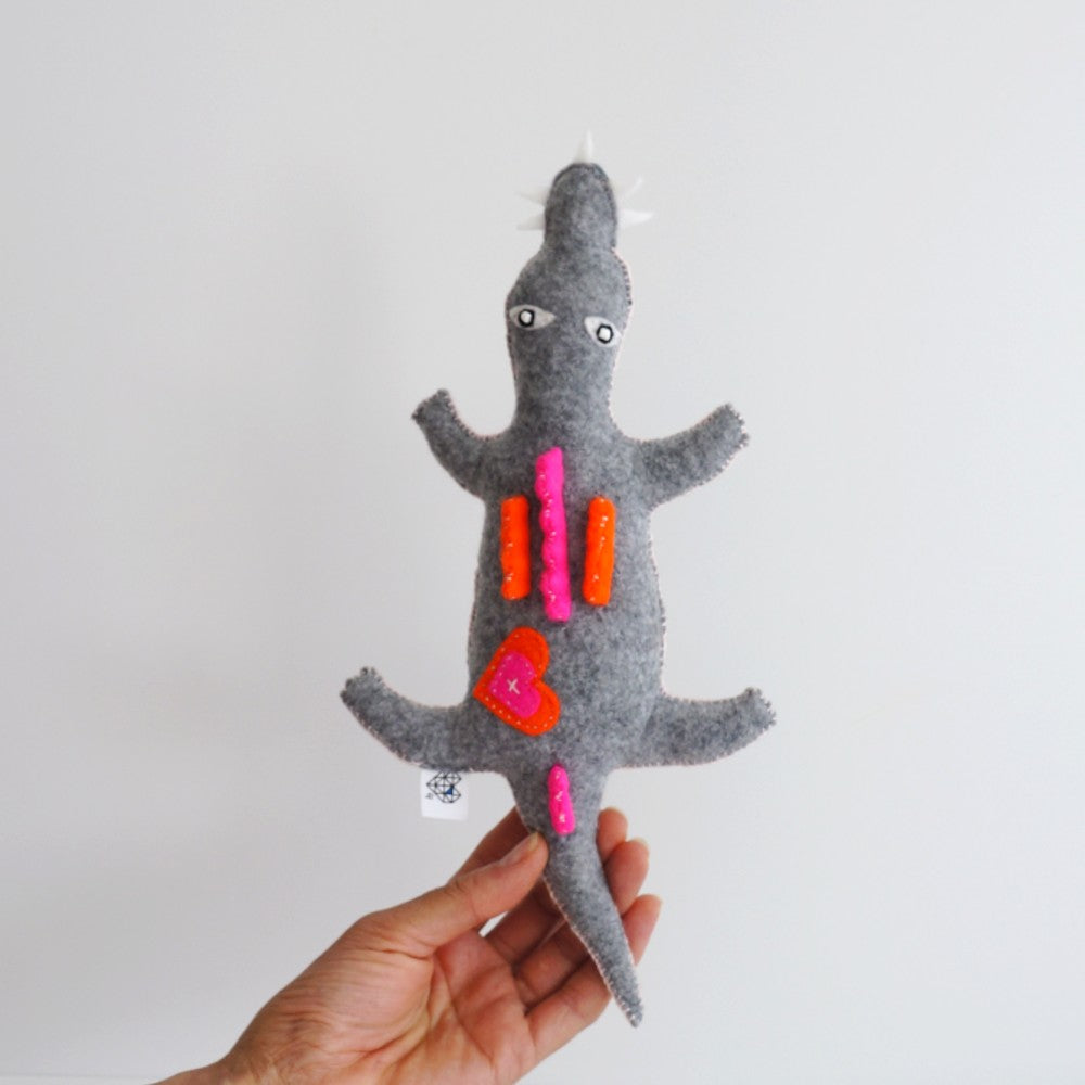 Handsewn Felt Crocodile Softie