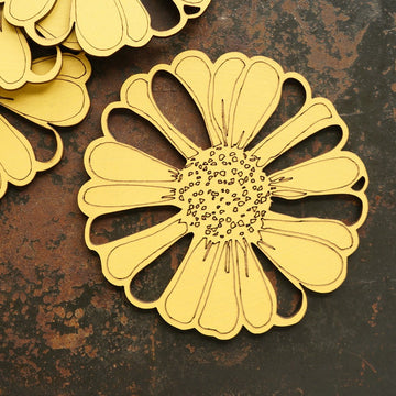 Yellow Vygie Coasters - Set of 4