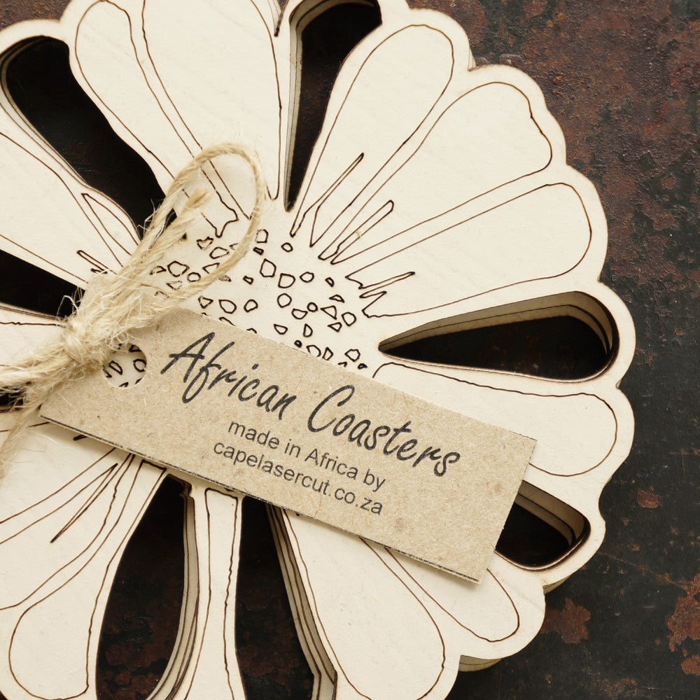 Cream Vygie Coasters - Set of 4