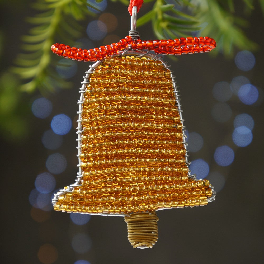 Wire and Beaded Bell Decoration