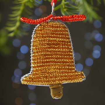 Wire and Beaded Bell Decoration