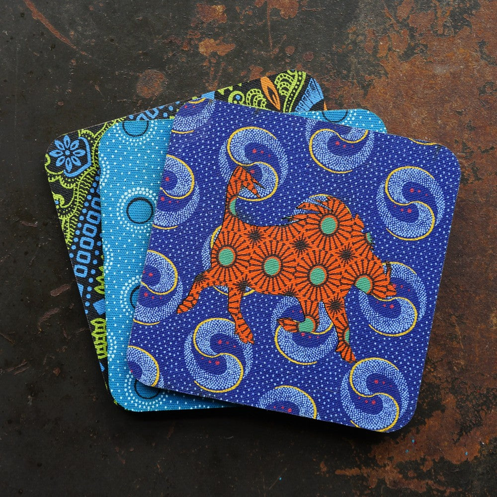 Warthog Shweshwe Coasters