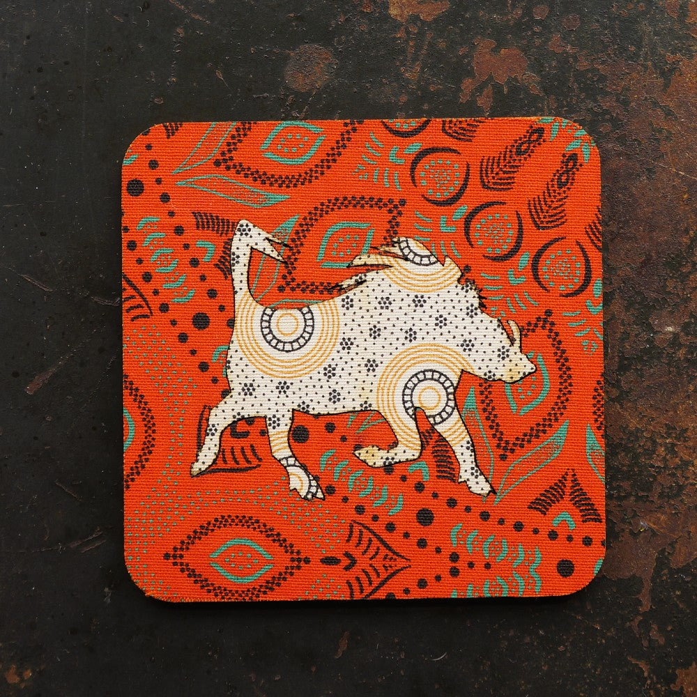 Warthog Shweshwe Coasters