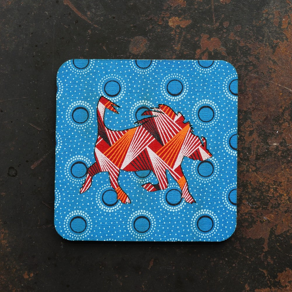 Warthog Shweshwe Coasters