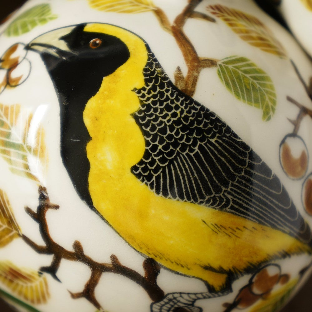 Yellow & Brown Bird Ceramic Bauble