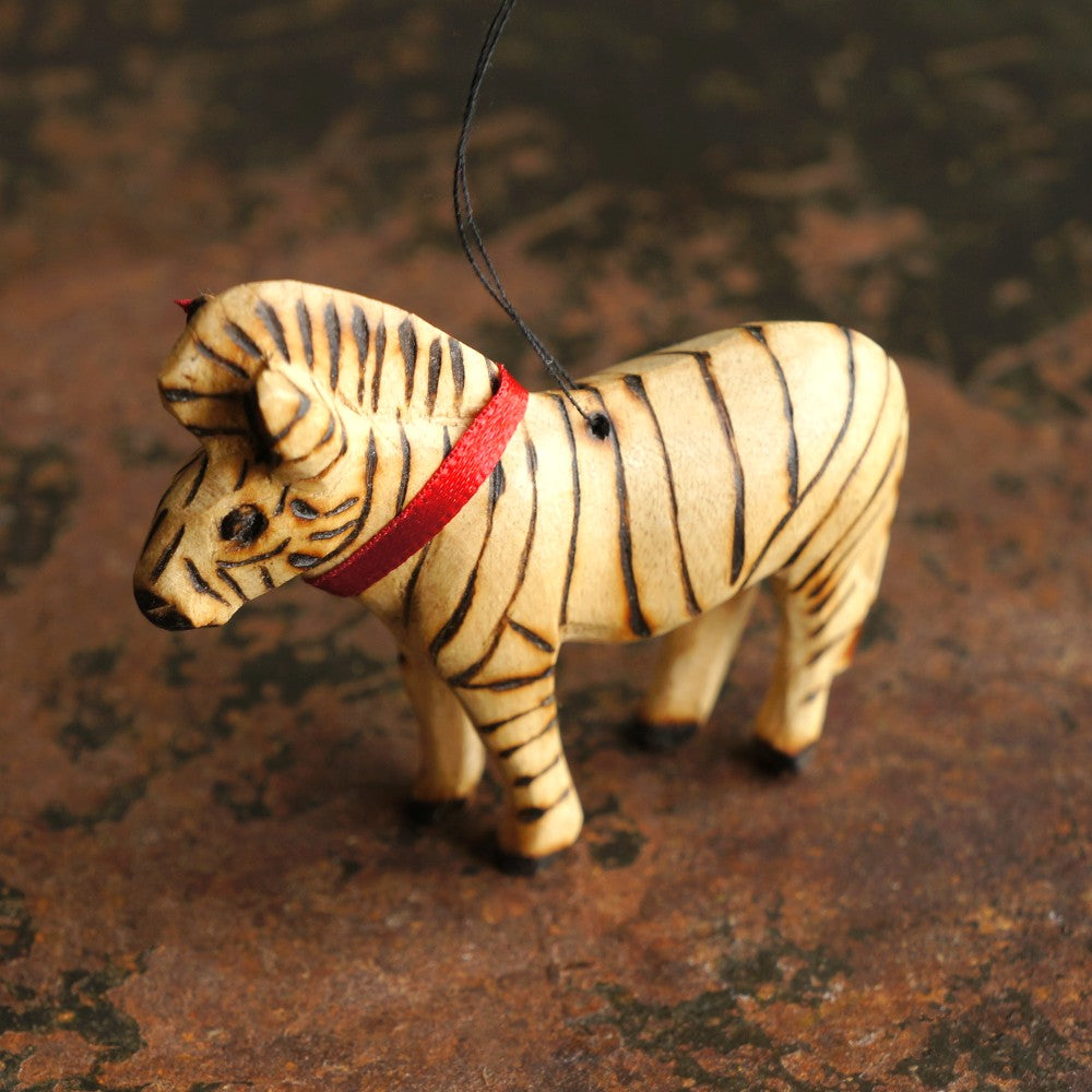 Zebra Wood Carving