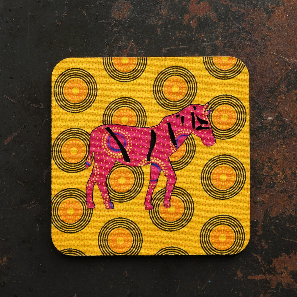 Zebra Shweshwe Coasters