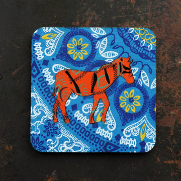 Zebra Shweshwe Coasters