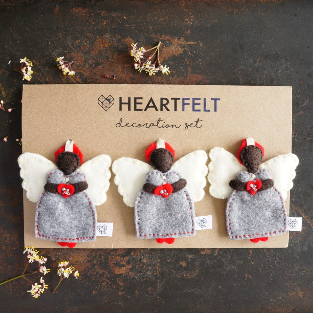 African Angels in Grey and Red