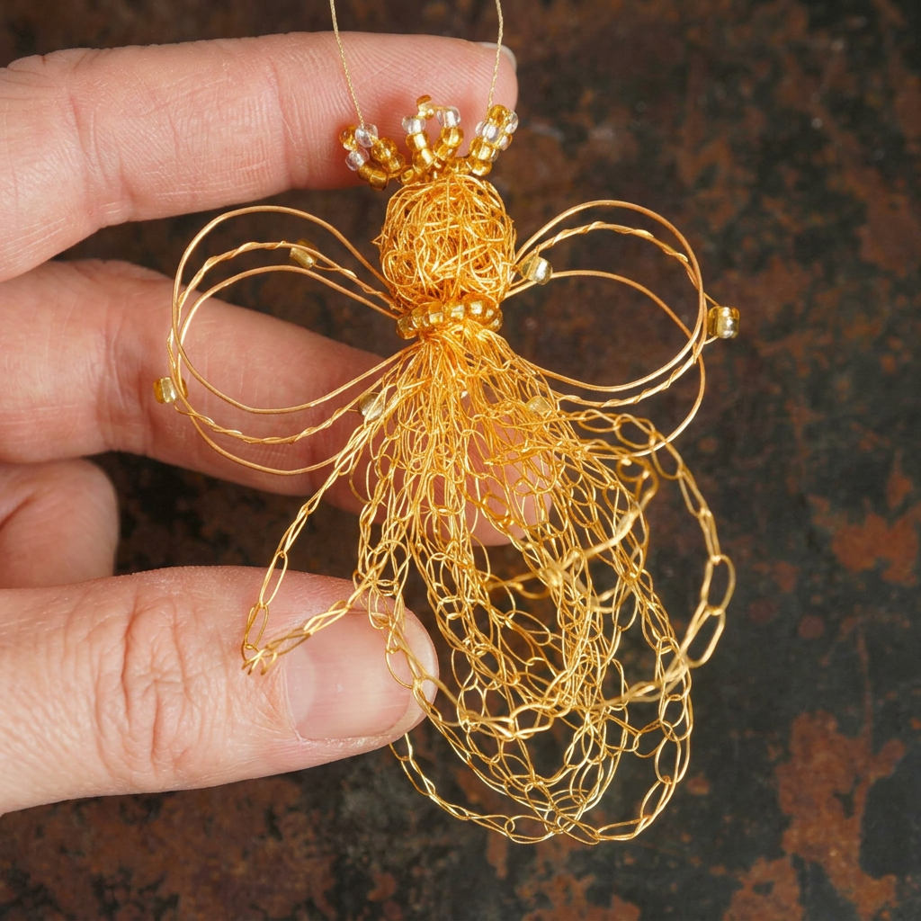 Sarie Gold Baby Angel – Scale between fingers