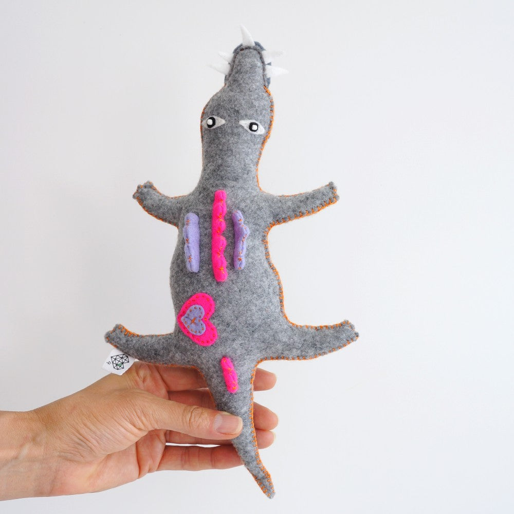 Handsewn Felt Crocodile Softie